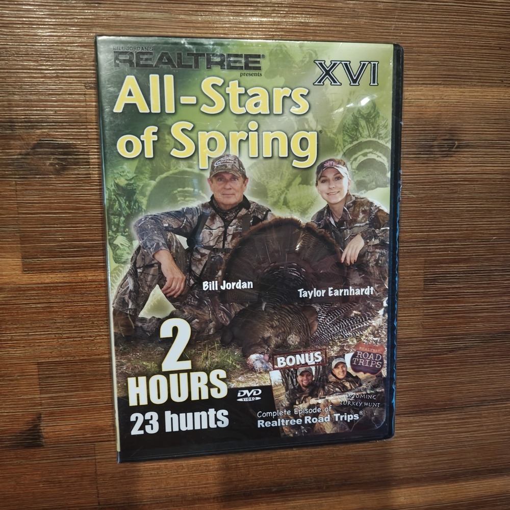 Realtree All-stars of Spring 16 Hunting DVD 2 Hours 23 Hunts Sealed 084718090041